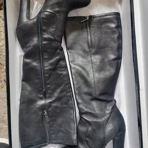 DOLCE VITA BLACK PLATFORM LUG SOLE BOOTS